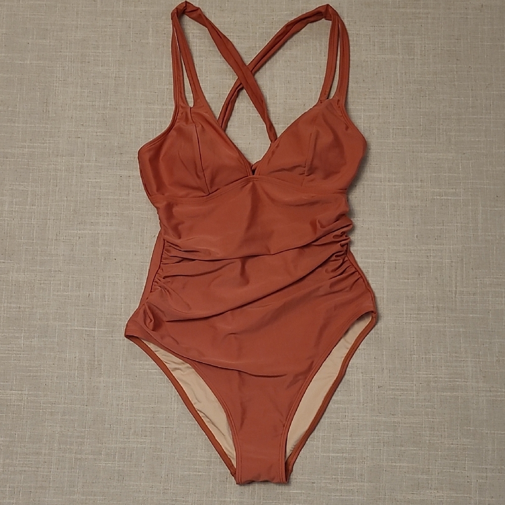 Women's Cupshe Terracotta One-Piece Swimsuit NWT Size M